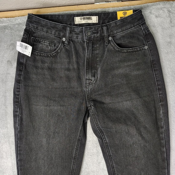 Rock Roll Denim Jeans Womens 26 x 36 Black High Rise Flare Bell Bottoms MRSP $80 - Picture 6 of 16